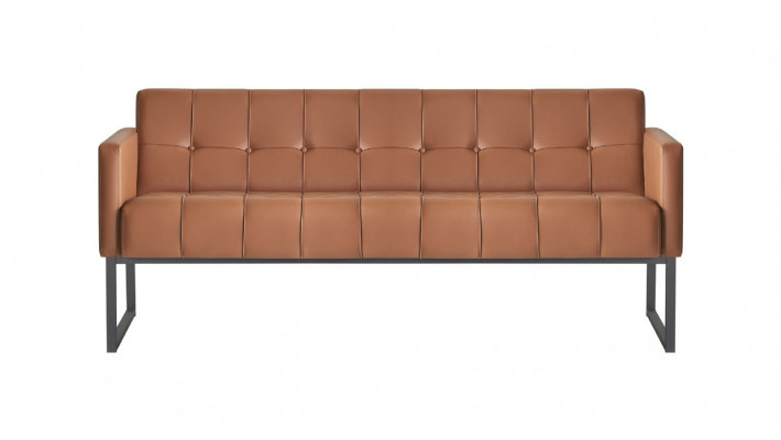 Ensemble de bureau 5 pièces: canapé 3 places, canapé 2 places, 2 fauteuils, table basse, style marron