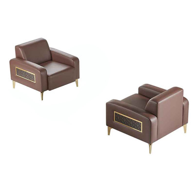 Ensemble de bureau 2 pièces Fauteuil Marron Uni Design moderne Salon