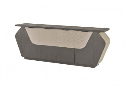 Buffet de bureau armoire à dossiers gris bicolore rangement moderne