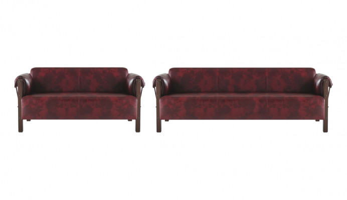 Canapé Ledesofas 3 places 2 places Bordeaux Style moderne Ensemble cuir bois