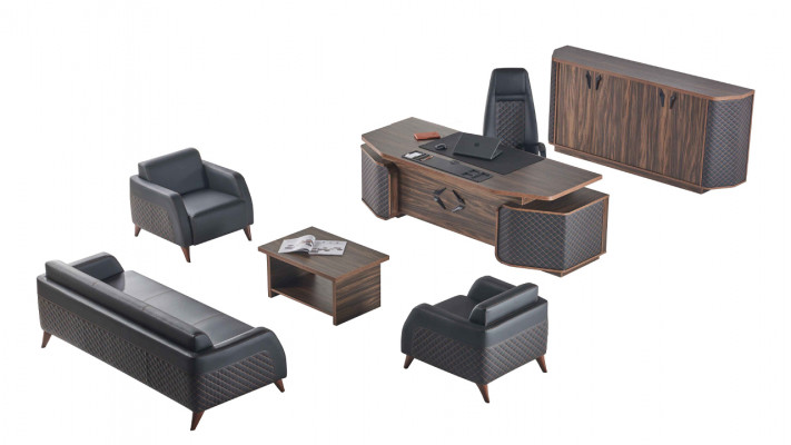 Ensemble de bureau complet Canapés Bureau Buffet Bureau Canapé Cuir
