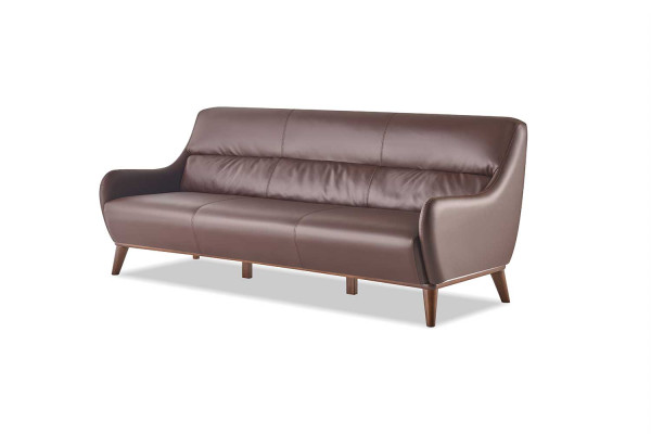Classique ensemble canapé en cuir marron 3 places 2 places canapé sofa ensemble fauteuils.