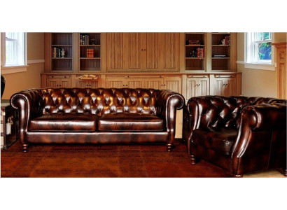 Canapé Chesterfield Grand XXL Blackpool en similicuir tissu rembourré.