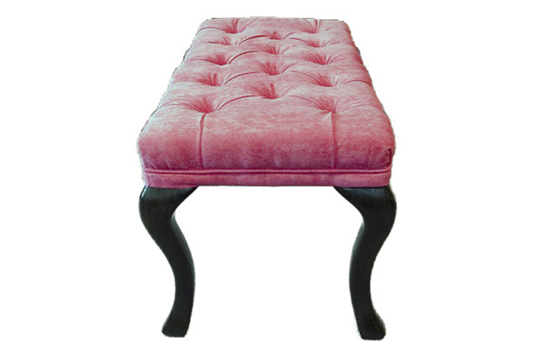 Tabouret Chesterfield Pouf Ottoman Canapé Cuir Tissu TORBAY II Neuf