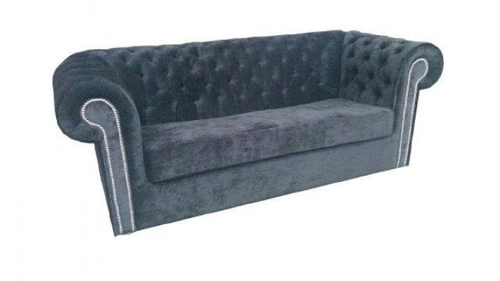 Canapé Chesterfield en tissu velours, canapé rembourré 3 places, sofas classiques neufs.