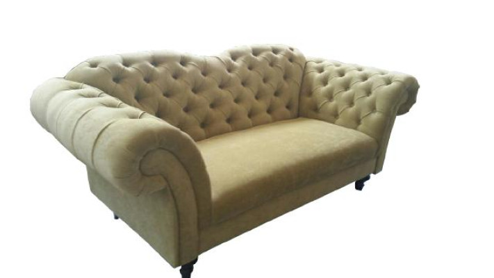 Canapé en tissu de velours Chesterfield, canapé en textile, canapé rembourré 3 places, canapés classiques, neuf