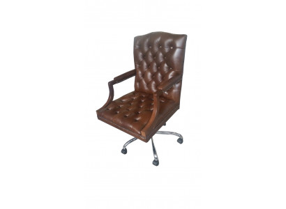Fauteuil de bureau pivotant Chesterfield fauteuil de bureau fauteuil en cuir chaise KING nouvelle rotation