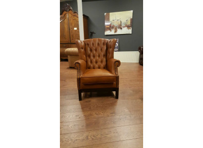Chesterfield fauteuil à oreilles fauteuil rembourré télé bureau canapé 100% cuir véritable