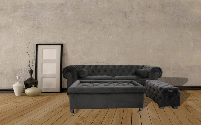Canapé Chesterfield Polster Designer Canapés Sofas Ensemble Canapé SLIII Sofa №18