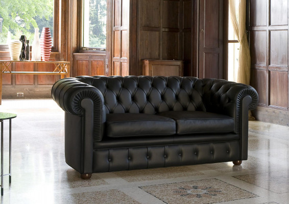 Canapé Chesterfield Sofa Coussins Canapés Classique 2 Places Siège en Cuir Schaffhau