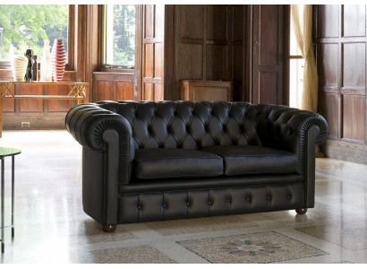 Canapé Chesterfield Sofa Coussins Canapés Classique 2 Places Siège en Cuir Schaffhau