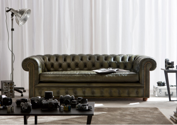 Canapé Chesterfield Sofa Polster Ensemble 3 Places Canapés Classiques Neuf Richmond