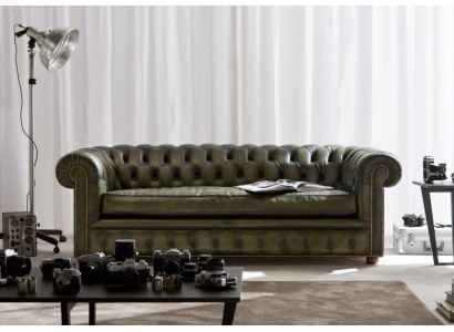 Canapé Chesterfield Sofa Polster Ensemble 3 Places Canapés Classiques Neuf Richmond
