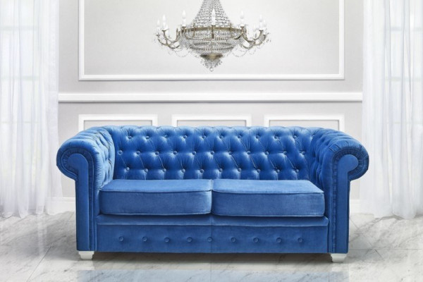 Chesterfield Design Luxus Canapé Sofa Ensemble Tapissier Cuir Textile Neuf #H3