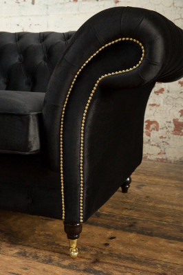 Fauteuil Chesterfield pour télé, canapé 1 place, tissu textile, canapés rembourrés #5