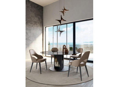 Esstisch 4 Stühle Esszimmer Stühle Esstisch Luxus Möbel Italien Neu Set 5 tlg.
