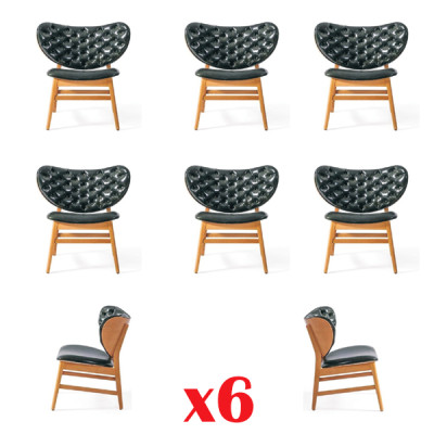 Chaises rembourrées Chesterfield Gastro Salle à manger nouvel ensemble de 6 chaises de designer.