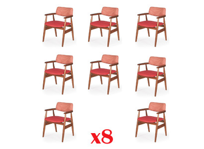 Suite de meubles de luxe Chaise de salle à manger 8 chaises Groupe Style italien