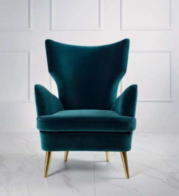 Fauteuil à ailes Fauteuil de club Fauteuil de cocktail Fauteuil de salon de luxe Siège Vert in living room