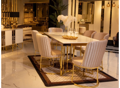 Moderne 6x chaises Chaise de salle à manger Luxe 6x chaises Ensemble de chaises design