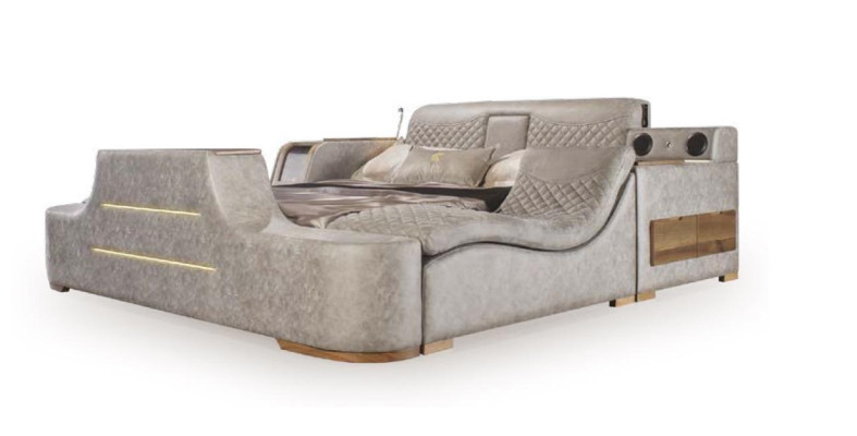 Exquis Lit Multifonctionnel avec Ascenseur avec Lit de Chaise Longue Dimensions du Lit dans les Textiles
