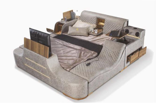 Exquis Lit Multifonctionnel avec Ascenseur avec Lit de Chaise Longue Dimensions du Lit dans les Textiles