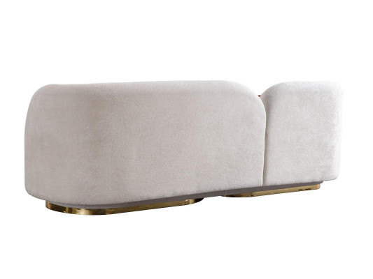 Ensemble de canapé de luxe 4 pièces. Suite 3+2+1 Table basse Fauteuil en velours