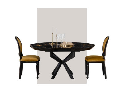 Table de salle à manger ronde 120cm Mobilier de table Tables Salle à manger Ensemble de salle à manger 3 pièces. nouveau