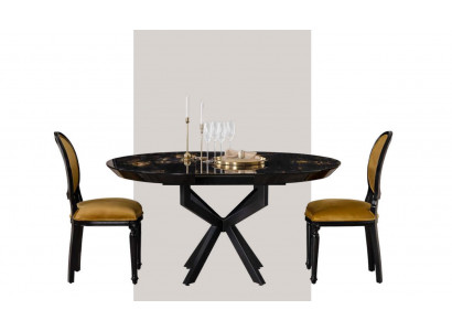 Table de salle à manger ronde 120cm Mobilier de table Tables Salle à manger Ensemble de salle à manger 3 pièces. nouveau