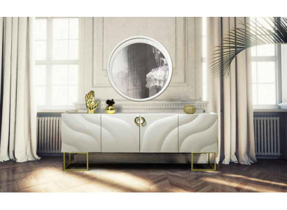 xxl Buffet de luxe Armoire à glace 220cm Commode basse Commode