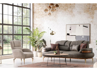 Elegante Sofagarnitur 3 Sitzer Stilvolles Design und Höchster Komfort