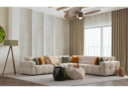L-förmiges Sofa Beistelltisch Couchtisch Eckpolster Wohnlandschaft Modern Luxus