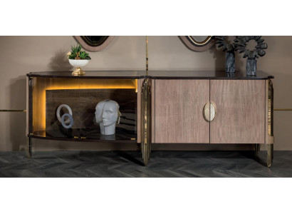Sideboard Möbel Wohnzimmer Einfarbig Luxus Design Einrichtung Freistehend Holz