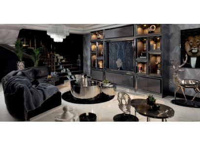 Wohnzimmer Set 3tlg Sofa Couchtisch TV Schrank Lowboard Wohn Schränke Edelstahl