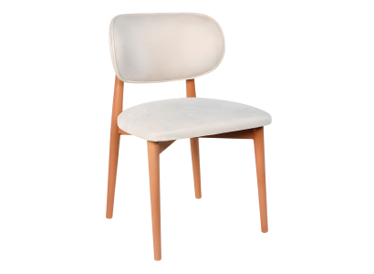 Exklusiver Weißer Lehnstuhl Edle Küchenstühle Designer Textilstühle