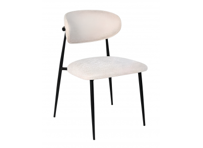Weiß-Schwarze Rückenlehne Stühle Designer Sitzstühle Polsterstühle