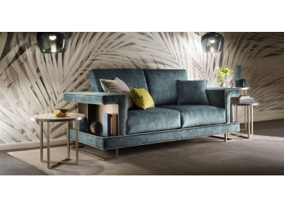 Wohnzimmer Set (Sofagarnitur 3 + 2x Beistelltisch) Praktische Möbel für Ihr Heim