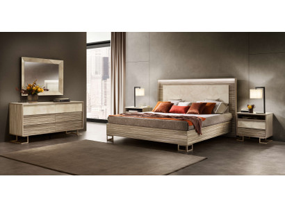 Das gemütliche Schlafzimmer-Set 5 tlg (Bett+2x Nachttisch+Komode+Spiegel)