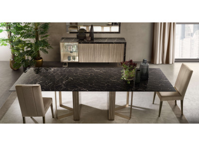Das originelle  Esszimmer Set 5 tlg (Esstisch+2x Stühle+Konsole+Spiegel)