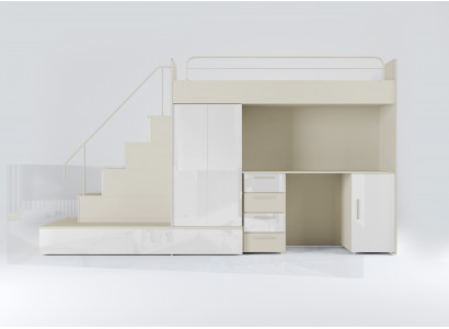 Hochbett aus Holz – Ideal für platzsparendes Wohnen und Stauraum.