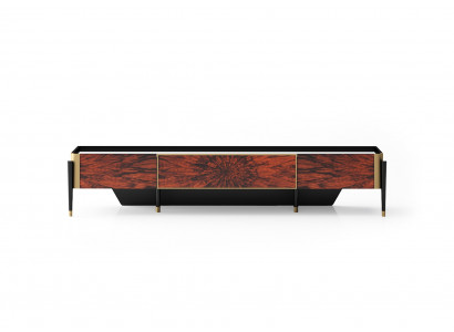 Brauner TV-Ständer Designer Holzmöbel TV-Lowboard Fernsehtisch