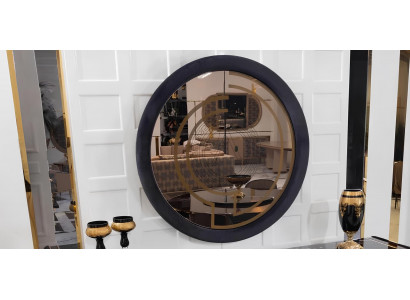 Schwarzer Ovalspiegel Designer Glasspiegel Schlafzimmer Spiegel