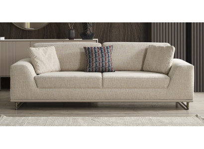Wohnzimmer Beige 3-Sitzer Couch Luxuriöse Sitzsofas Polstermöbel