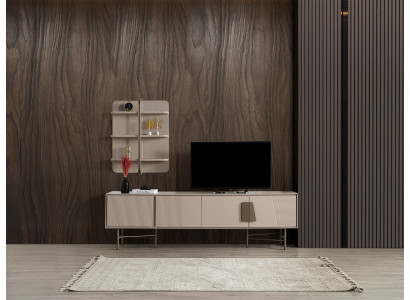 Beiges TV-Lowboard Designer TV-Schrank Moderner TV-Unterschrank