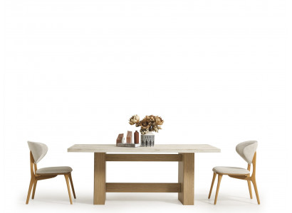Stilvoller Esstisch Designer Weiße Tischplatte Esszimmer Tische