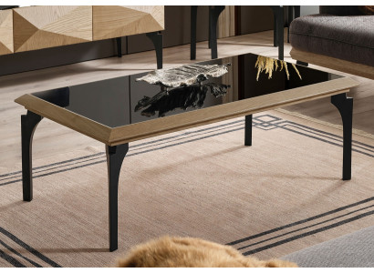 Schwarzer Wohnzimmer Couchtisch Designer Holztisch Kaffeetische