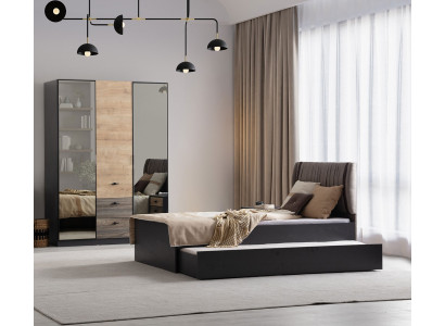 Stilvolle Braune Schlafzimmer Garnitur Edles Bett Kleiderschrank