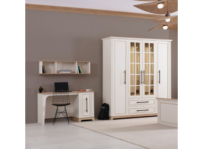 Elegantes Möbelset Designer Kleiderschrank Stilvoller Wandschrank