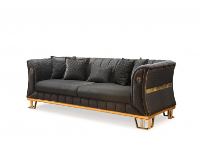 Sofa aus robustem Kunstleder – Für elegantes Wohnen und Komfort.