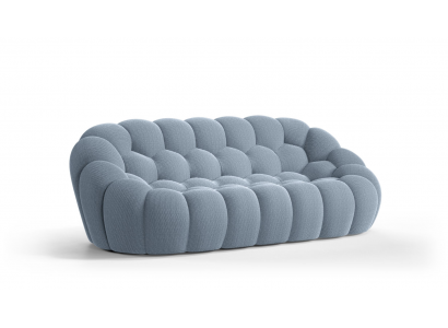 Luxuriöser Textil-Kompressionssofa  Grauer stilvoller Sofa Kompakter Sofa